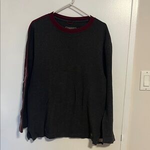 WRANGLER Grey Ringer Long Sleeve Top
